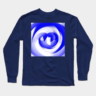 Blue and white Long Sleeve T-Shirt